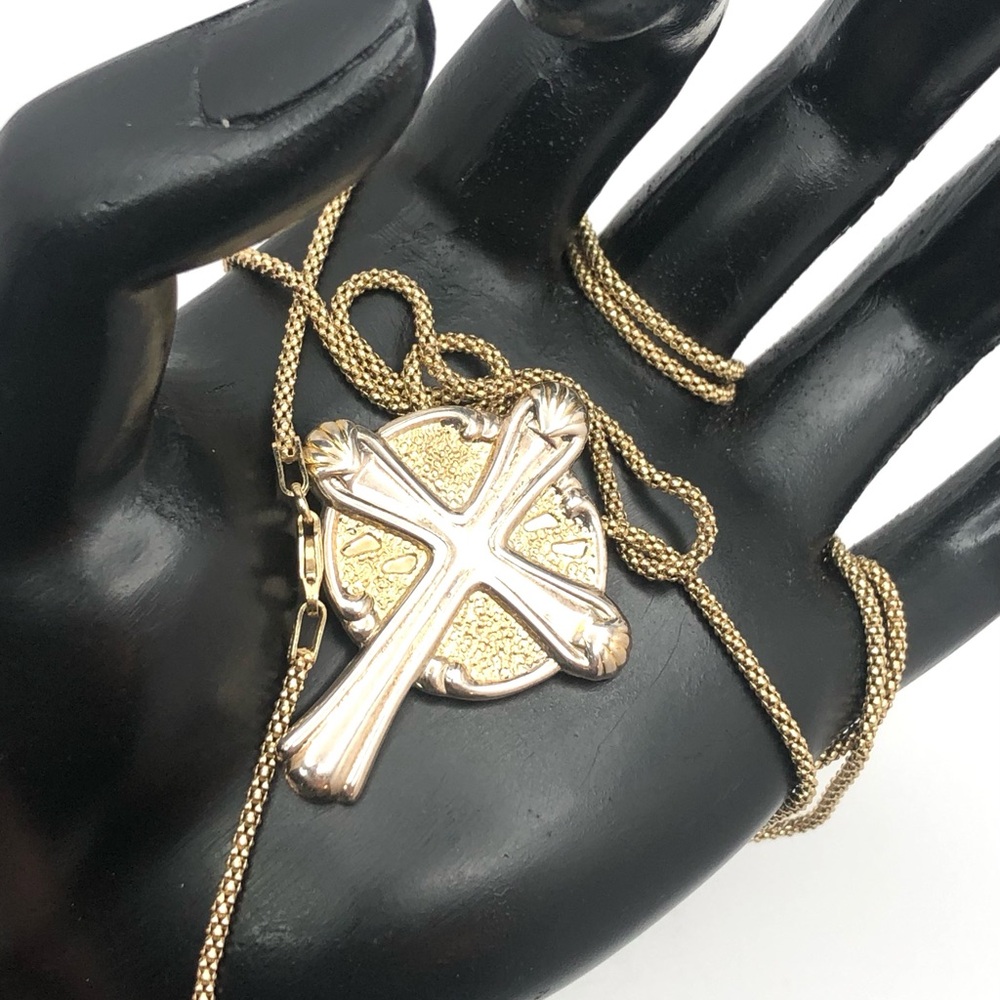Gorham Sterling ‘Footprints’ Vermeil over Sterling Silver Necklace